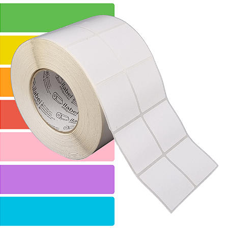 Etiqueta adesiva 50x50mm 5x5cm (2 colunas) BOPP p/ Zebra ZT230 S4M ZT410 Rolo c/ 3396 (90m) Tubete 3 polegadas