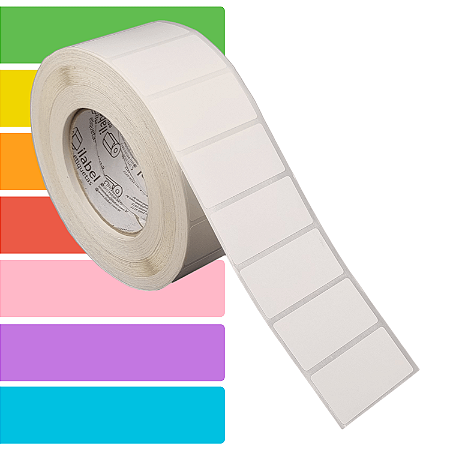 Etiqueta adesiva 60x30mm 6x3cm BOPP p/ Zebra ZT230 S4M ZT410 - Rolo c/ 2727 (90m) Tubete 3 polegadas