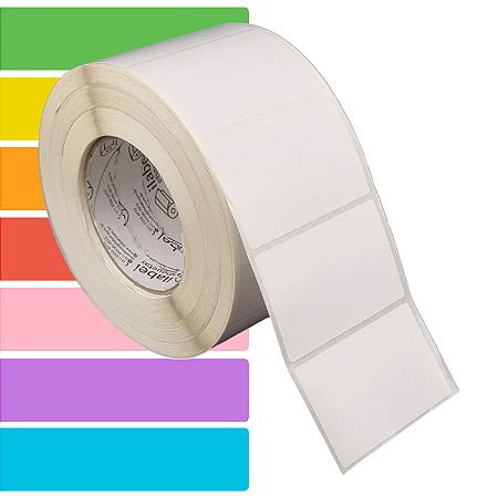 Etiqueta adesiva 80x50mm 8x5cm BOPP p/ congelados Zebra ZT230 S4M ZT410 Rolo c/ 1698 (90m) Tubete 3 polegadas