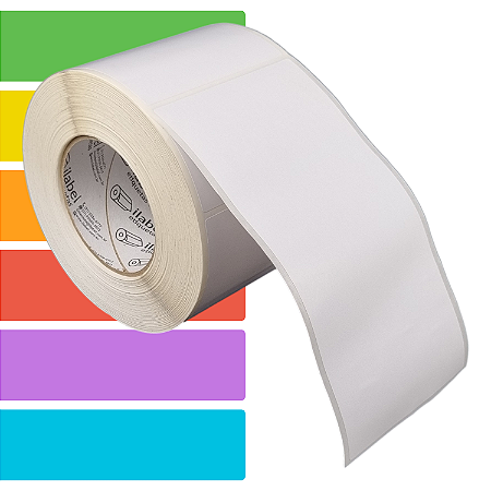 Etiqueta adesiva 100x200mm 10x20cm Térmica (impressão sem ribbon) - Rolo c/ 441 (90m) Tubete 3 polegadas