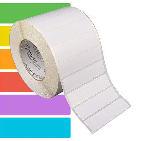 Etiqueta adesiva 100x25mm 10x2,5cm Térmica (impressão sem ribbon) - Rolo c/ 3213 (90m) Tubete 3 polegadas
