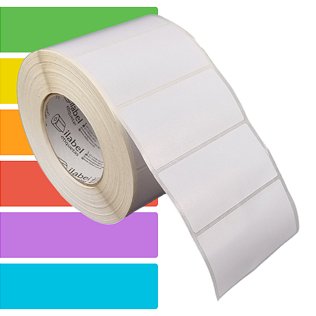 Etiqueta adesiva 100x70mm 10x7cm Térmica (impressão sem ribbon) - Rolo c/ 1233 (90m) Tubete 3 polegadas