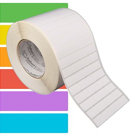 Etiqueta adesiva 25x15mm 2,5x1,5cm (4 colunas) Térmica (impressão sem ribbon) - Rolo c/ 90m Tubete 3 polegadas