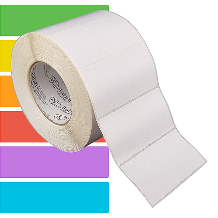 Etiqueta adesiva 26x54mm 2,6x5,4cm (4 colunas) Térmica (impressão sem ribbon) - Rolo c/ 90m Tubete 3 polegadas