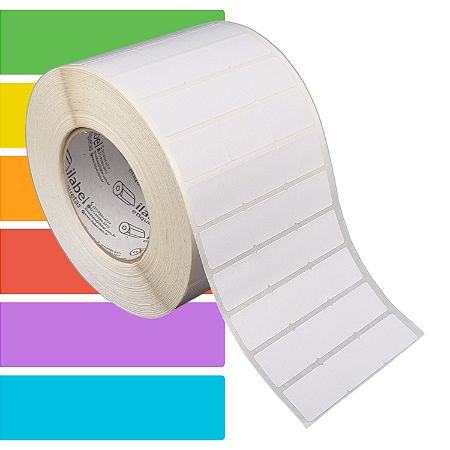 Etiqueta adesiva 33x21mm 3,3x2,1cm (3 colunas s/ espaçamento) Térmica (sem ribbon) Rolo  90m Tubete 3 polegadas