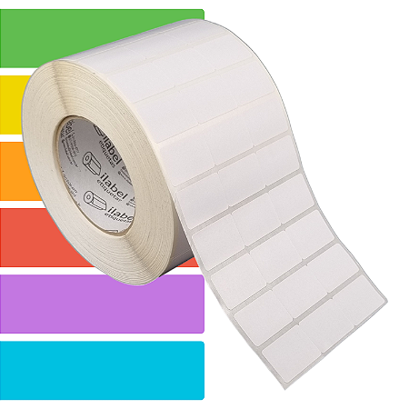 Etiqueta adesiva 34x23mm 3,4x2,3cm (3 colunas) Térmica (impressão sem ribbon) - Rolo c/ 90m Tubete 3 polegadas