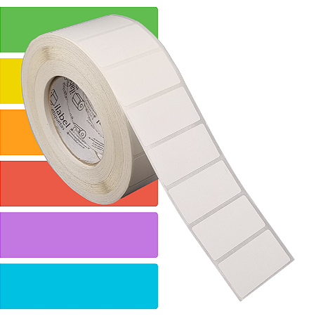 Etiqueta adesiva 60x30mm 6x3cm Térmica (impressão sem ribbon) - Rolo c/ 2727 (90m) Tubete 3 polegadas