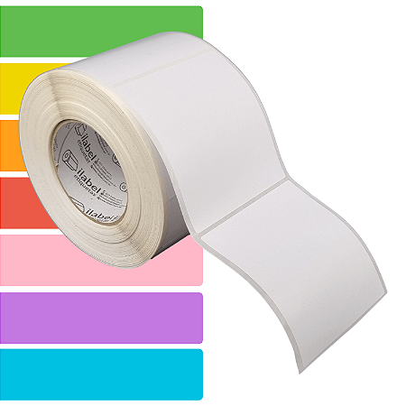 Etiqueta adesiva 100x110mm 10x11cm Couche p/ Zebra ZT230 S4M ZT410 - Rolo c/ 795 (90m) Tubete 3 polegadas