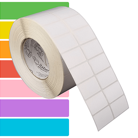 Etiqueta adesiva 40x25mm 4x2,5cm (2 colunas) Couche p/ Zebra ZT230 S4M ZT410 - Rolo c/ 90m Tubete 3 polegadas