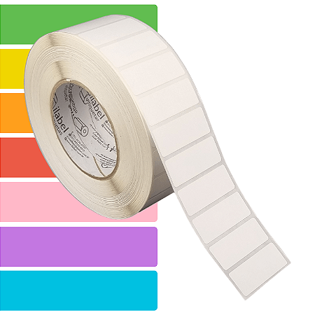 Etiqueta adesiva 50x20mm 5x2cm (1 coluna) Couche p/ Zebra ZT230 S4M ZT410 Rolo c/ 3912 (90m) Tubete 3 polegadas
