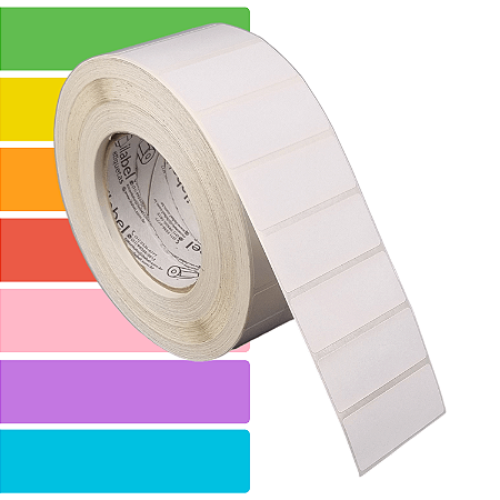 Etiqueta adesiva 60x25mm 6x2,5cm Couche p/ Zebra ZT230 S4M ZT410 - Rolo c/ 3213 (90m) Tubete 3 polegadas