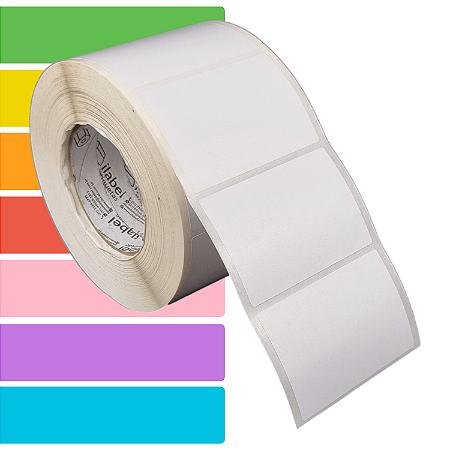 Etiqueta adesiva 90x60mm 9x6cm Couche p/ Zebra ZT230 S4M ZT410 - Rolo c/ 1428 (90m) Tubete 3 polegadas