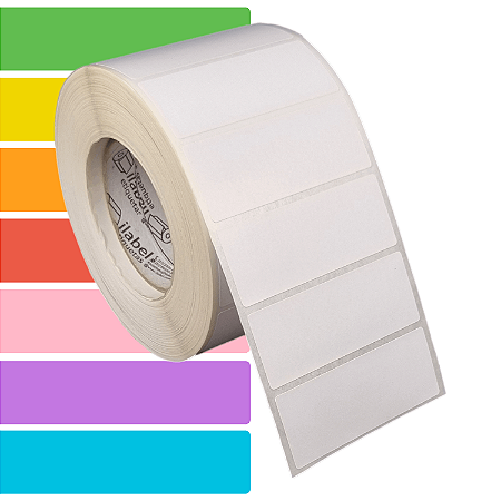 Etiqueta adesiva 90x35mm 9x3,5cm BOPP p/ Zebra ZT230 S4M ZT410 - Rolo c/ 2368 (90m) Tubete 3 polegadas