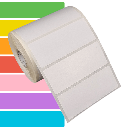 Etiqueta adesiva 90x35mm 9x3,5cm Couche p/ Zebra Argox Elgin - Rolo c/ 789 (30m)