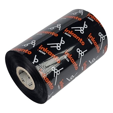 Ribbon 110x450 Resina Armor Inkanto ATX7 Externo para Cetim Nylon 1 pol para impressora térmica industrial