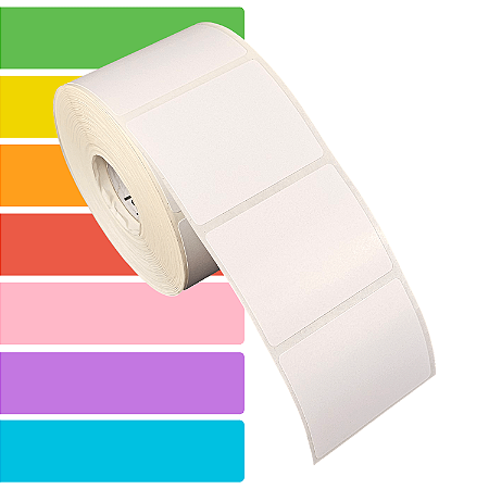 Etiqueta adesiva 50x40mm 5x4cm (1 coluna) Couche p/ Zebra Argox Elgin - Rolo c/ 697 (30m)