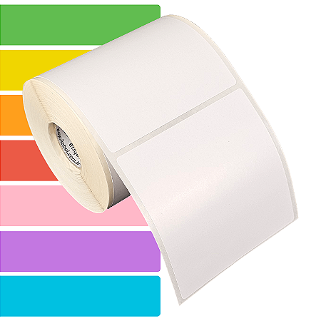 Etiqueta adesiva 80x80mm 8x8cm Couche p/ Zebra Argox Elgin - Rolo c/ 361 (30m)