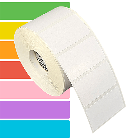 Etiqueta adesiva 45x25mm 4,5x2,5cm (1 coluna) BOPP p/ Zebra Argox Elgin - Rolo c/ 1071 (30m)