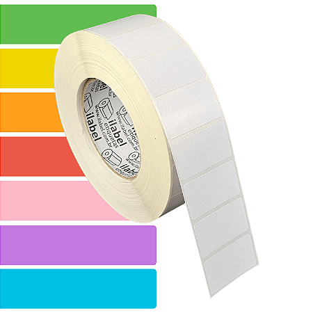 Etiqueta adesiva 45x25mm 4,5x2,5cm (1 coluna) Térmica (impressão sem ribbon) - Rolo c/ 90m Tubete 3 polegadas