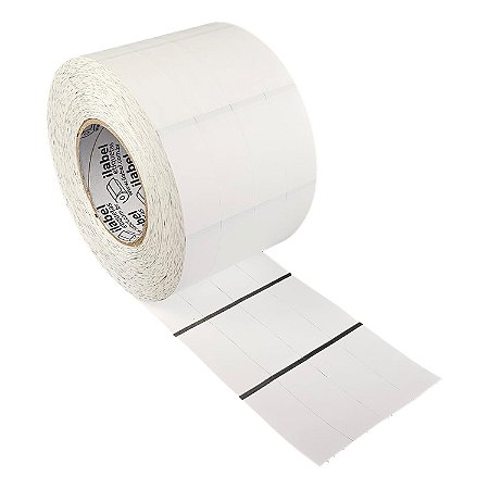 Etiqueta de composição têxtil lavável 25x60mm 2,5x6cm (4 col) Nylon resinado p/ Zebra Argox Elgin Rolo c/ 7992 (120m)