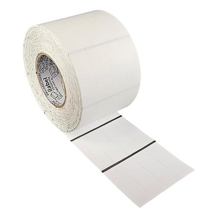 Etiqueta de composição têxtil lavável 25x70mm 2,5x7cm (4 col) Nylon resinado p/ Zebra Argox Elgin Rolo c/ 6852 (120m)