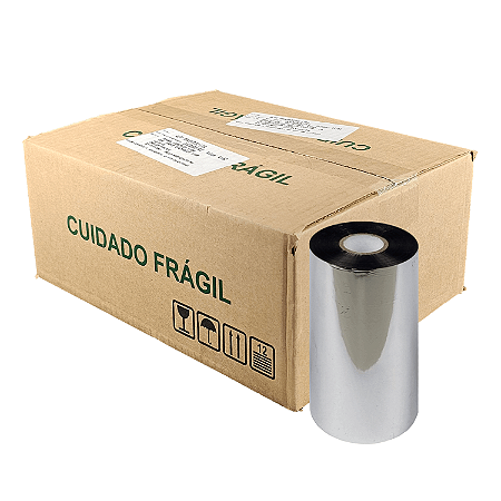 Ribbon 110x300 Cera Mastercorp G42 Premium Externo p/ etiqueta Couché 1 pol impressora industrial Caixa c/ 12 unidades
