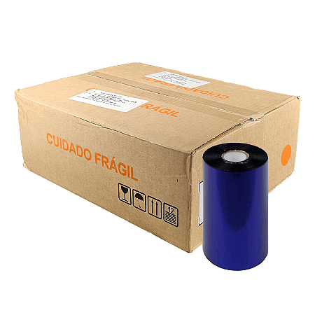 Ribbon 110x450 Resina Mastercorp Z400 Externo p/ etiqueta BOPP 1 pol impressora térmica industrial Caixa c/ 12 unidades