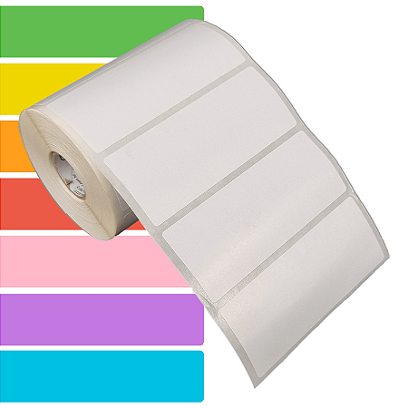 Etiqueta adesiva 100x40mm 10x4cm Couche p/ Zebra Argox Elgin - Rolo c/ 698 (30m)