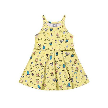 vestido com estampa amarela