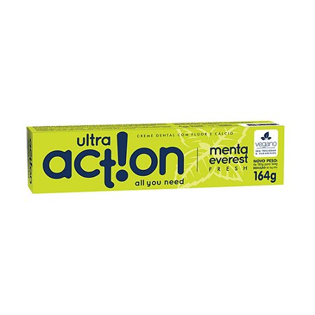 Ultra Action Creme Dental Vegano Menta Everest 164g