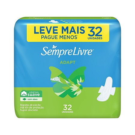 Sempre Livre Adapt Suave Com Abas - 32 Unidades