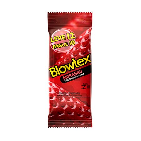 Preservativo Blowtex Morango - Leve 12 Pague 10