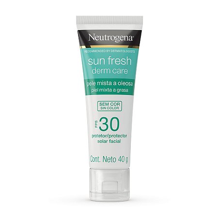 Protetor Solar Facial Neutrogena Sun Fresh Derm Care Sem Cor FPS 30 40gr