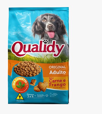 Qualidy Original Cães Adultos Sabor Carne e Frango 3kg