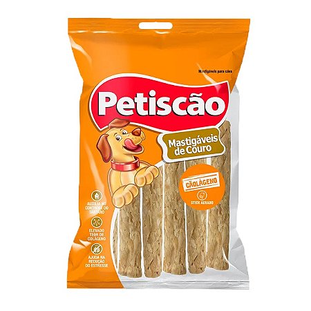 Petiscão Stick Cãolageno 10mm Com 07 Unidades