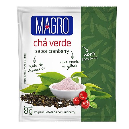 Chá Verde Magro Sabor Cranberry com 15un de 8g