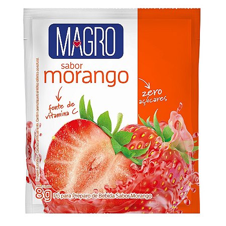 Refresco Diet Magro Sabor Morango com 15un de 8g