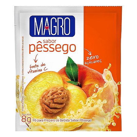 Refresco Diet Magro Sabor Pêssego com 15un de 8g
