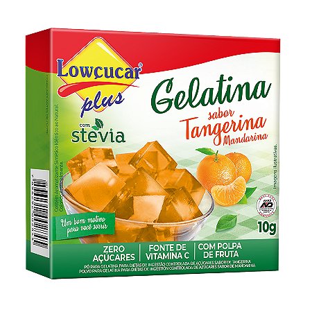 Gelatina com Stevia Sabor Tangerina Lowçucar Plus 10g