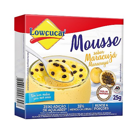 Mousse Lowçucar Zero Açúcares Sabor Maracujá 25g