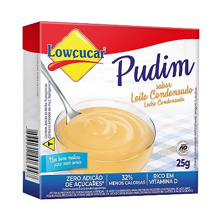 Pudim Lowçucar Zero Açúcares Sabor Leite Condensado 25g