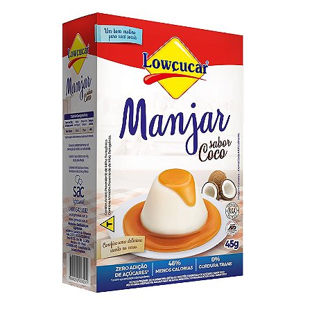 Manjar Lowçucar Sabor Coco Zero Açúcares 45g