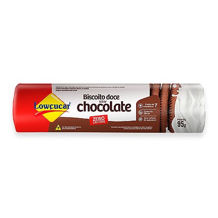 Biscoito Lowçucar Sabor Chocolate Zero Adição de Açúcares 95g