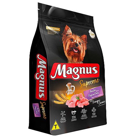 Magnus Premium Supreme Cães Adultos Pequeno Porte Sabor Frango E Cereais 10,1kg