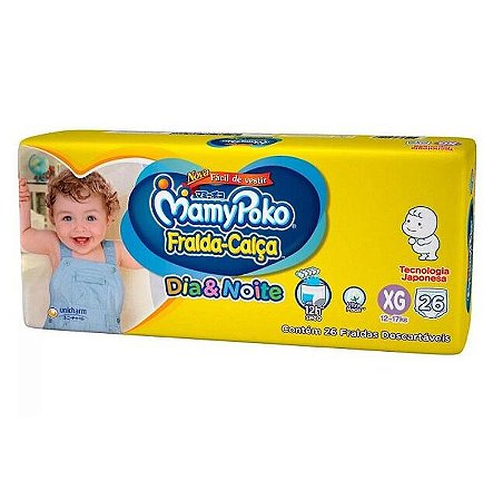 MamyPoko Fralda-Calça Dia e Noite XG 26 Unidades Jumbo
