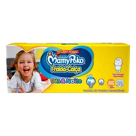 MamyPoko Fralda-Calça Dia e Noite Tamanho XXG  Jumbo 22 Unidades