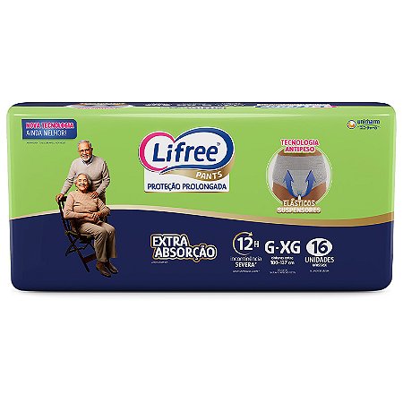 Lifree Fralda Pants Extra Absorção G/XG Com 16 Unidades