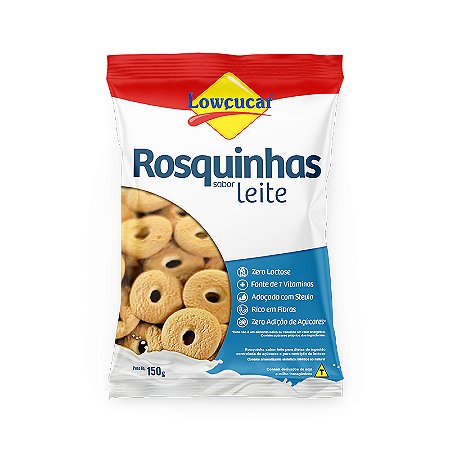 Rosquinha Lowçucar Sabor Leite 150g Zero adição de açúcar