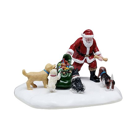 Boneco Papai Noel Natal com Cães