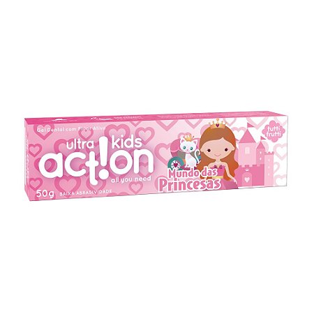 Gel Dental Boni Kids Mundo das Princesas Tutti Frutti - 50g